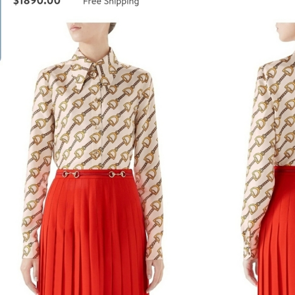 Gucci Tops Gucci Suede Button Down Blouse Poshmark